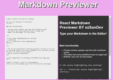 Markdown Previewer